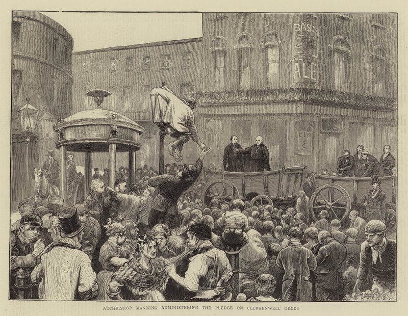 Archbishop Manning Administering the Pledge on Clerkenwell Green by William III Bromley