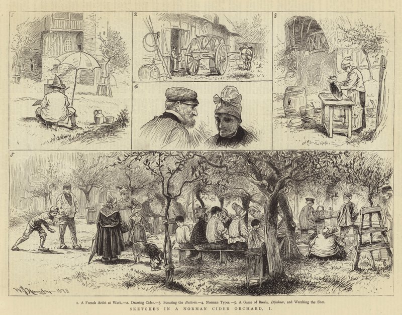 Sketches in a Norman Cider Orchard, I by William John Hennessy