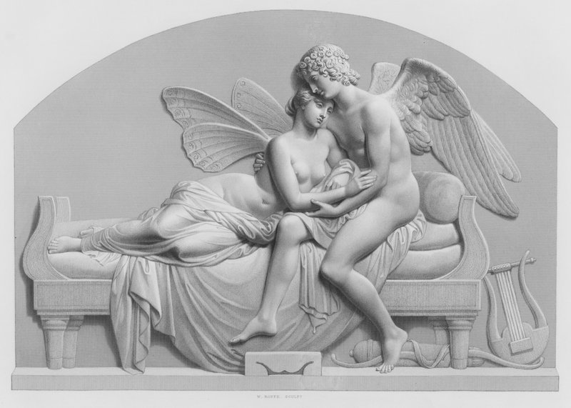 Cupid and Psyche (engraving) by William John Roffe