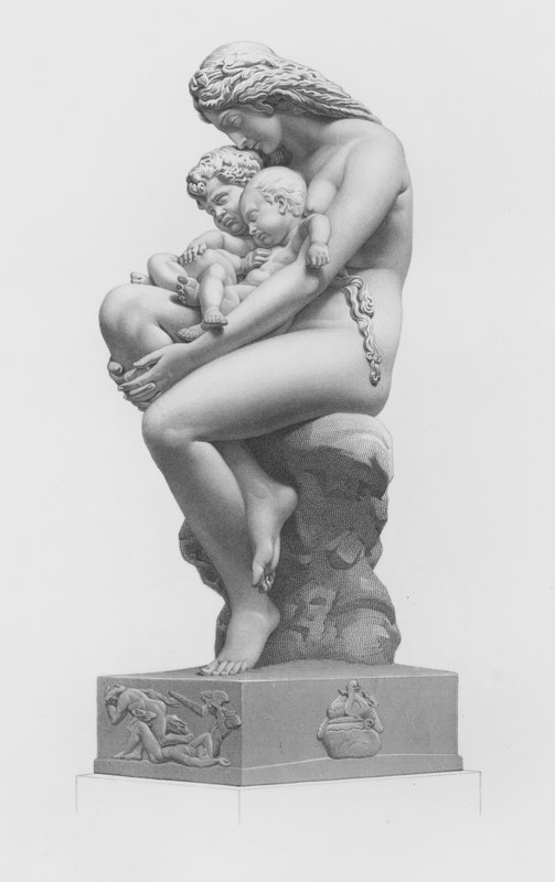The First Cradle (engraved by W Rolfe from the Group by A H Derby) by William John Roffe