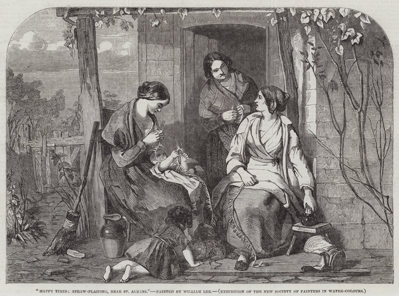 Happy Times, Straw-Plaiting, Near St Albans by William Lee