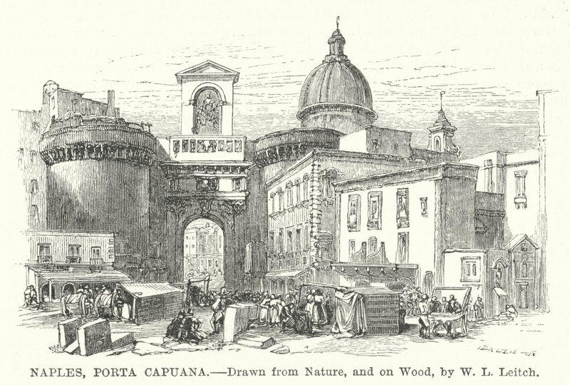 Naples, Porta Capuana by William Leighton (after) Leitch
