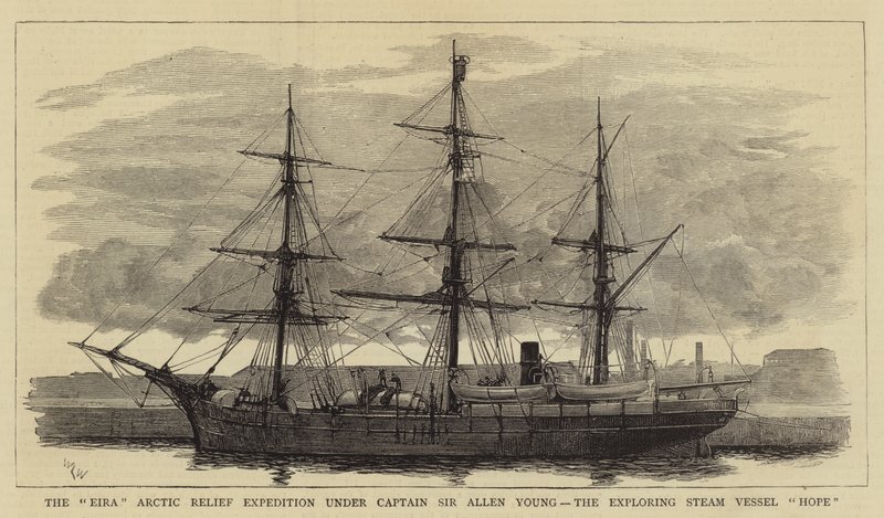 The Eira Arctic Relief Expedition under Captain Sir Allen Young, the Exploring Steam Vessel Hope by William Lionel Wyllie
