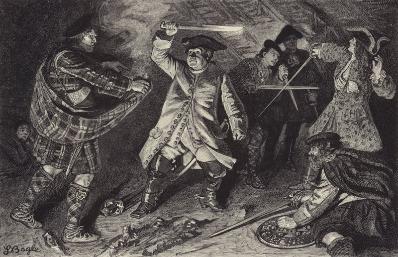 Fight in the Inn at the Clachan of Aberfoil by William Lockhart Bogle