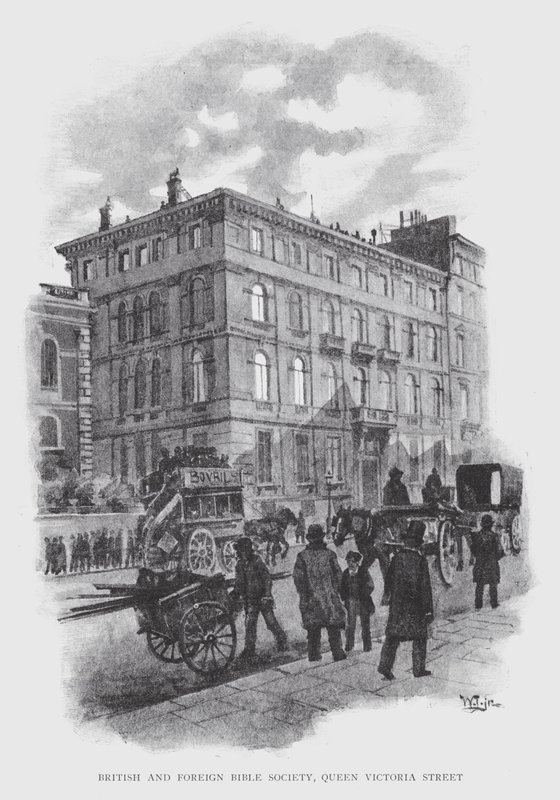 British and Foreign Bible Society, Queen Victoria Street by William Luker