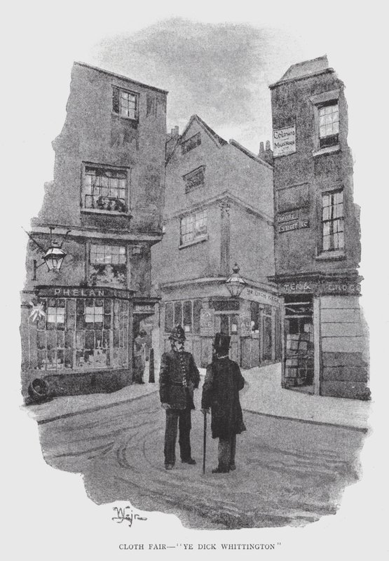 Cloth Fair, "Ye Dick Whittington" by William Luker