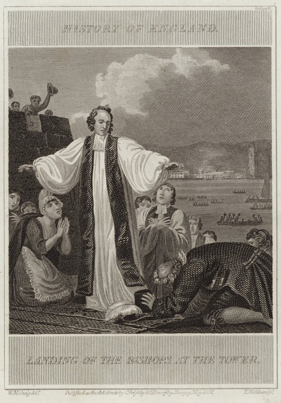 Landing of the bishops at the Tower by William Marshall Craig