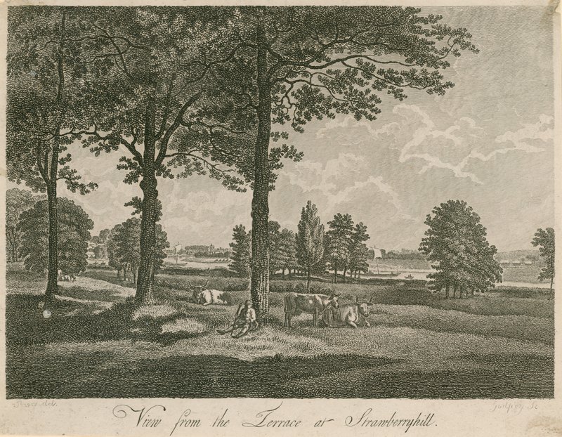 View from the Terrace of Strawberry Hill, London by William Pars