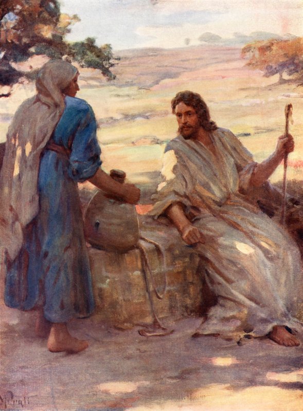 The Woman at the Well of Samaria, John iv, 6, 7 by William Pratt