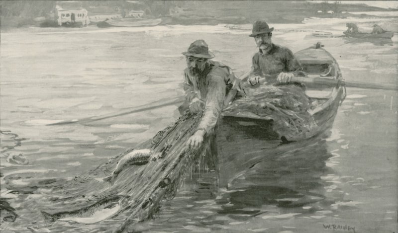 Netting Salmon on the Fraser River, British Columbia by William Rainey