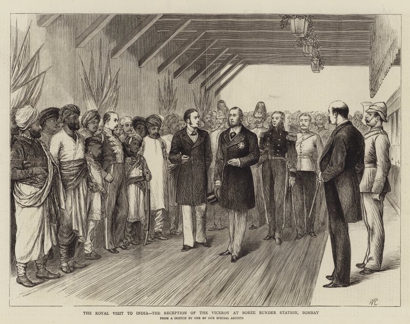 The Royal Visit to India, the Reception of the Viceroy at Boree Bunder Station, Bombay by William Ralston
