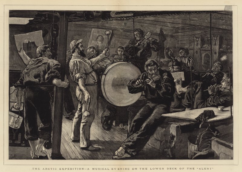The Arctic Expedition, a Musical Evening on the Lower Deck of the Alert by William Small