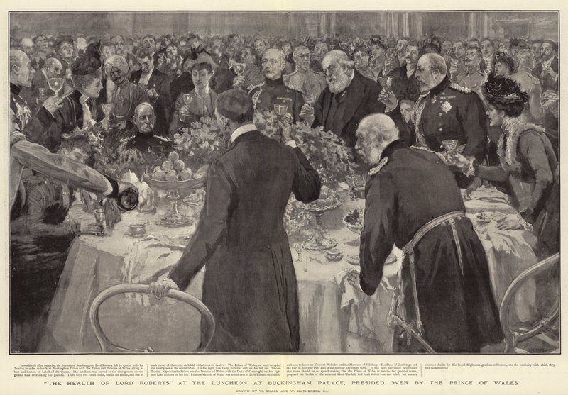 The Health of Lord Roberts at the Luncheon at Buckingham Palace, Presided Over by the Prince of Wales by William Small