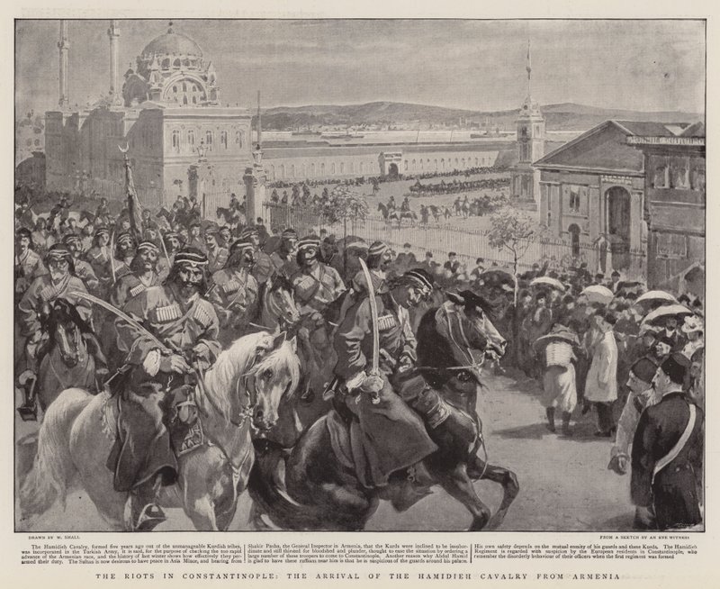 The Riots in Constantinople, the Arrival of the Hamidieh Cavalry from Armenia by William Small