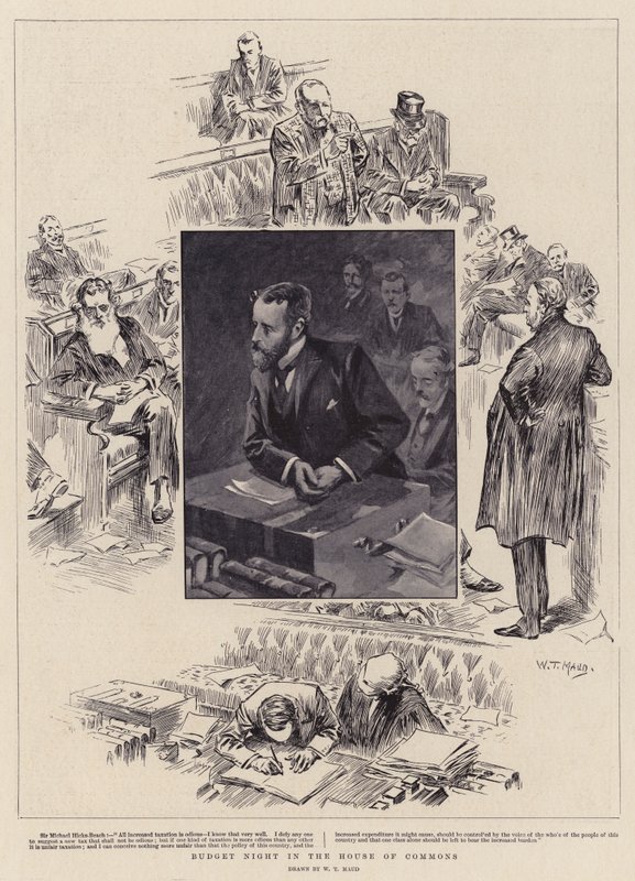 Budget Night in the House of Commons by William T. Maud
