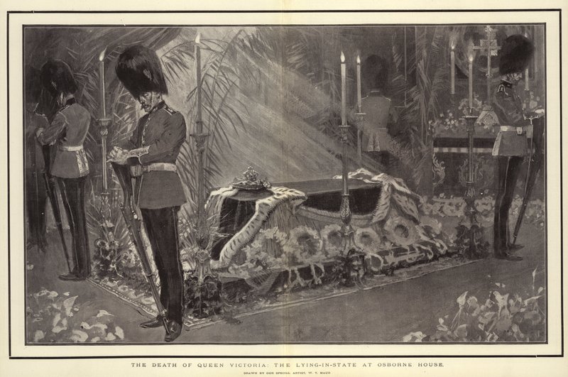 The Death of Queen Victoria, the Lying-in-State at Osborne House by William T. Maud