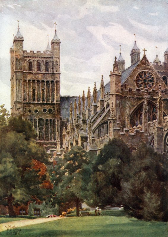 Exeter from the Palace Gardens by William Wiehe Collins