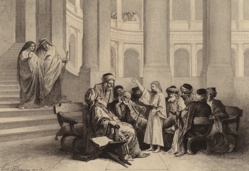 Jesus in the Midst of the Doctors by after Albert Robida