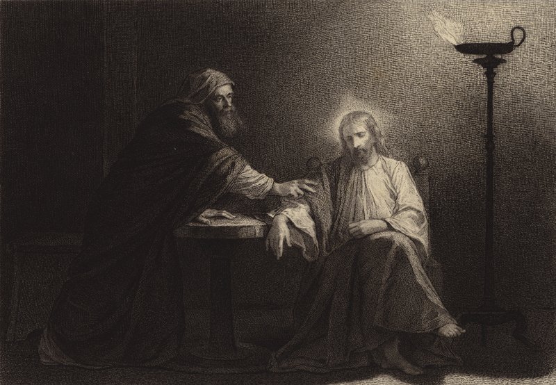 Jesus And Nicodemus Image Of Jesus And Nicodemus, From 'The Life Of