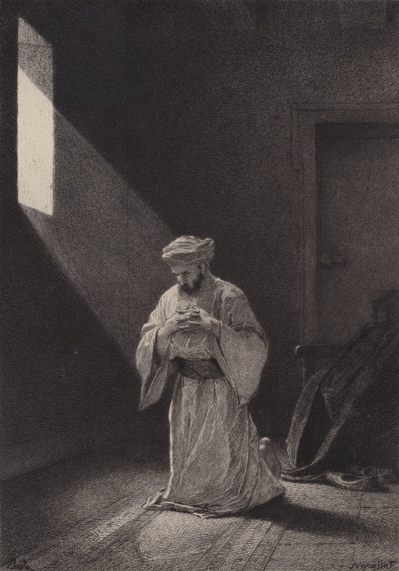 Prayer by after Albert Robida
