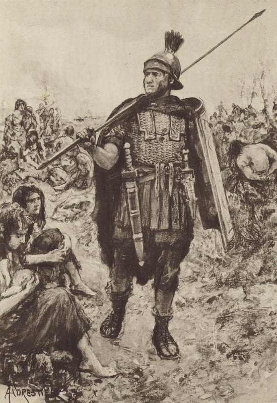 A Legionary Guarding Captives in the Field by after Amedee Forestier