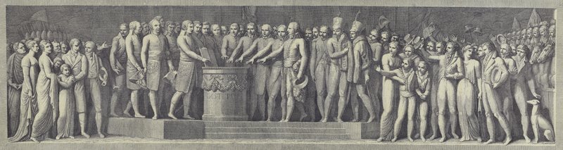 Solemn swearing of the oath establishing the Cisalpine Republic, 29 June 1796 by after Andrea Appiani the Elder