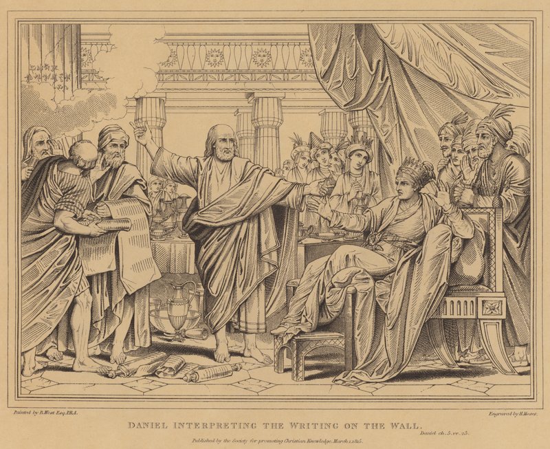 Daniel interpreting the Writing on the Wall, Daniel by after Benjamin West