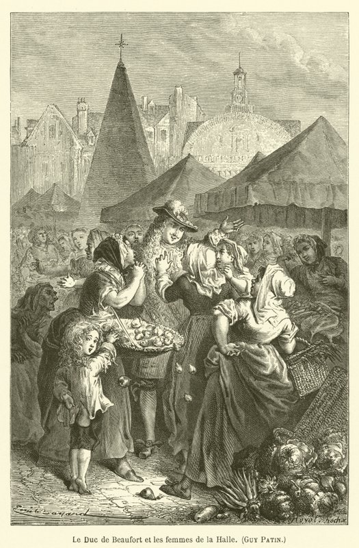 The Duke of Beaufort and the Women of the Market, Guy Patin by after Emile Antoine Bayard