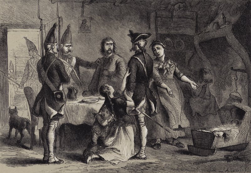 Conscription of German Soldiers for Service in America by after Felix Octavius Carr Darley