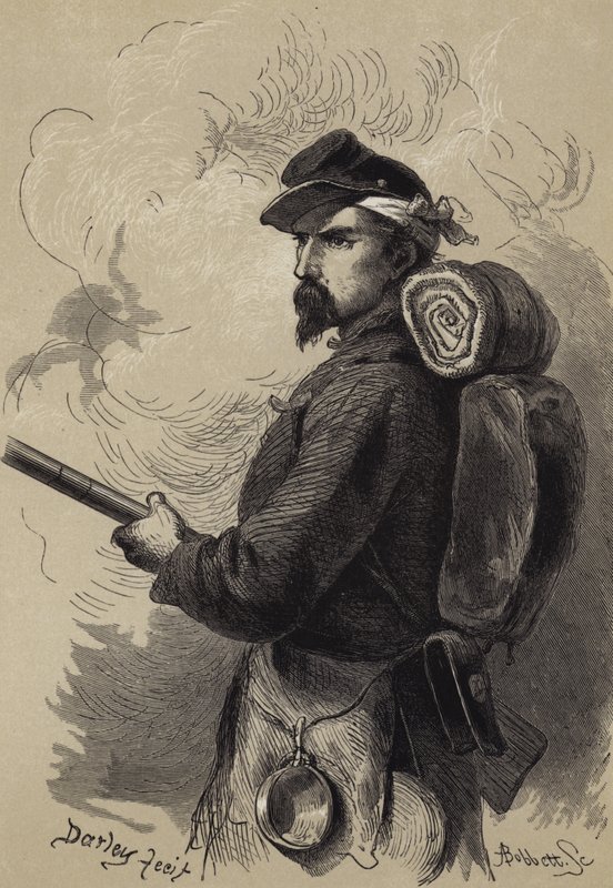 Soldier of American Civil War by after Felix Octavius Carr Darley