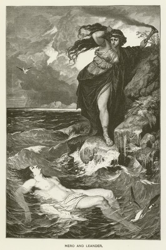 Hero and Leander by after Ferdinand Keller