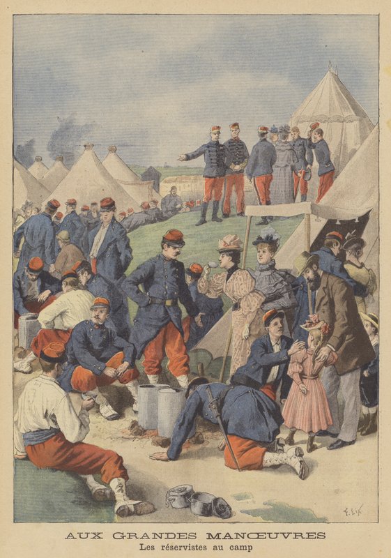 Reservists in camp during the French Army