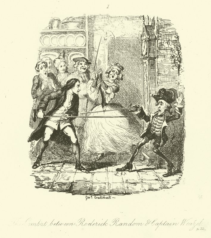 Illustration for Roderick Random by after George Cruikshank