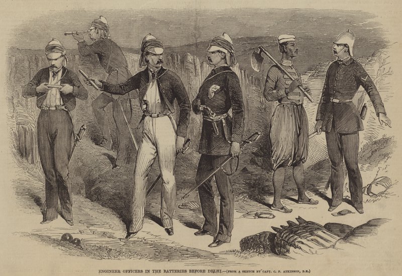 Engineer Officers in the Batteries before Delhi by after George Francklin Atkinson