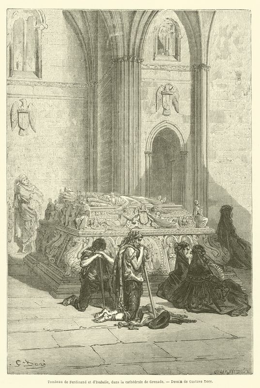Tomb of Ferdinand and Isabella, in the Cathedral of Granada by Gustave after Dore