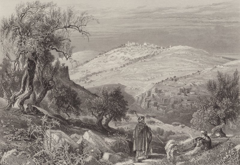 The ascent of Olivet by after Harry Fenn