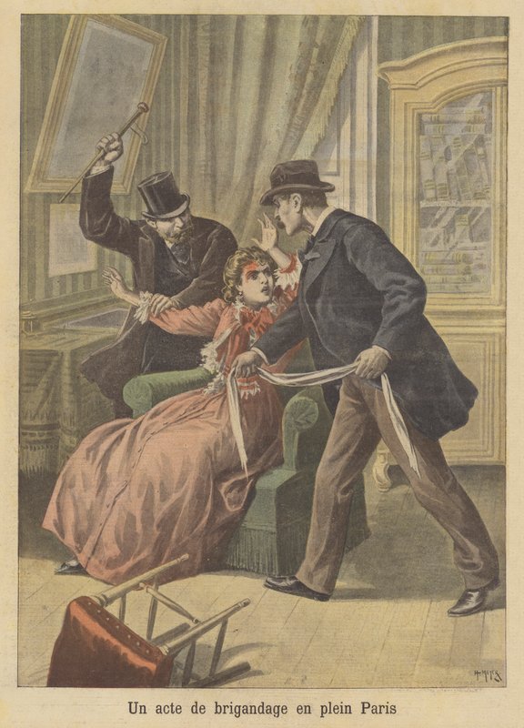 An act of banditry in the heart of Paris by after Henri Meyer
