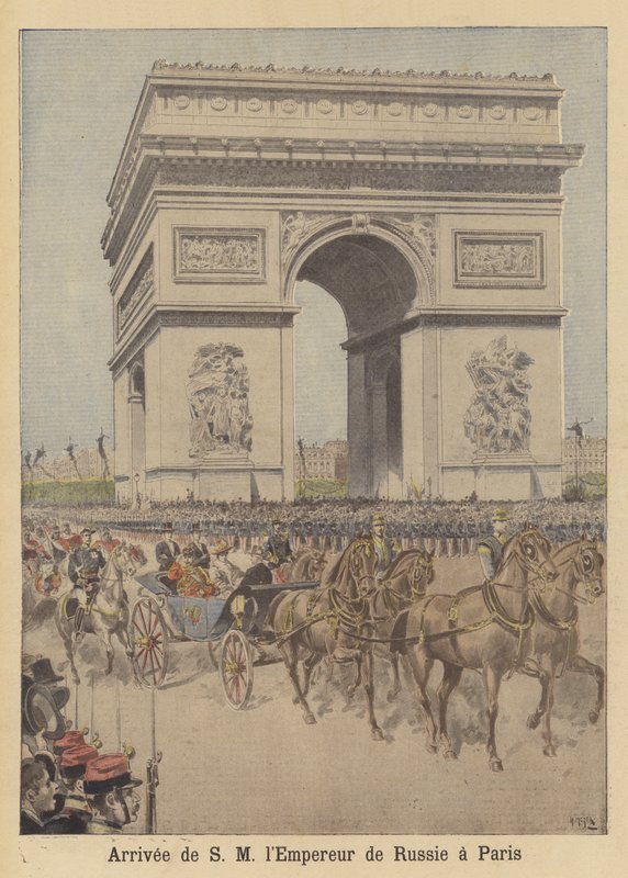 Arrival of Tsar Nicholas II of Russia in Paris by after Henri Meyer