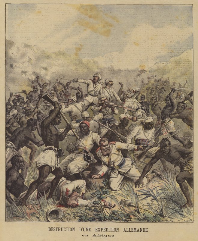 Destruction of a German Expedition in Africa by after Henri Meyer