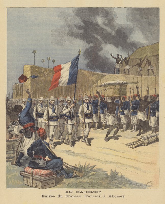 Entry of the French Flag into Abomey, Dahomey by after Henri Meyer