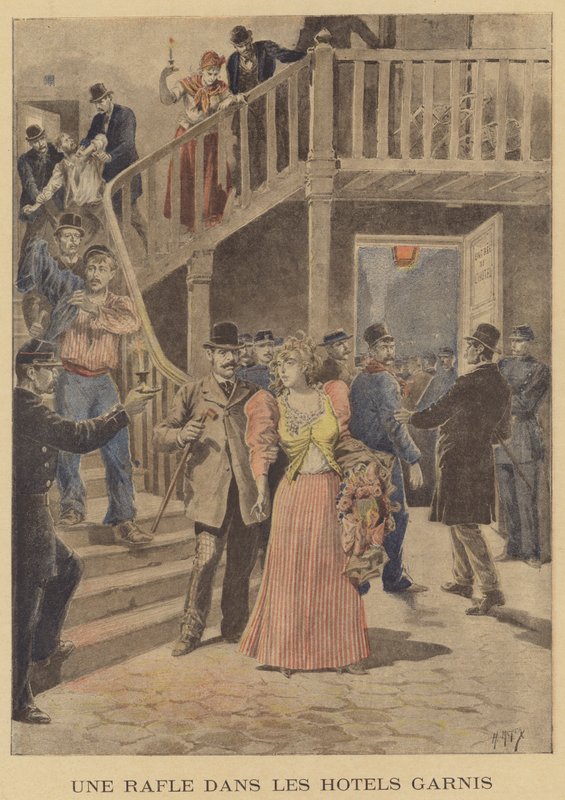 Police Raiding a Boarding House by after Henri Meyer