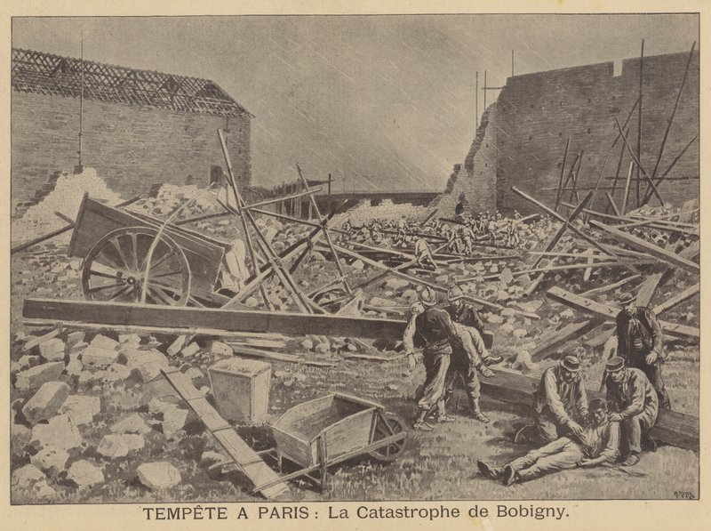 Storm damage in Bobigny, Paris by after Henri Meyer