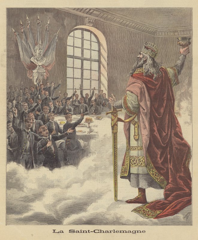 Students of the University of Paris Toasting Charlemagne by after Henri Meyer