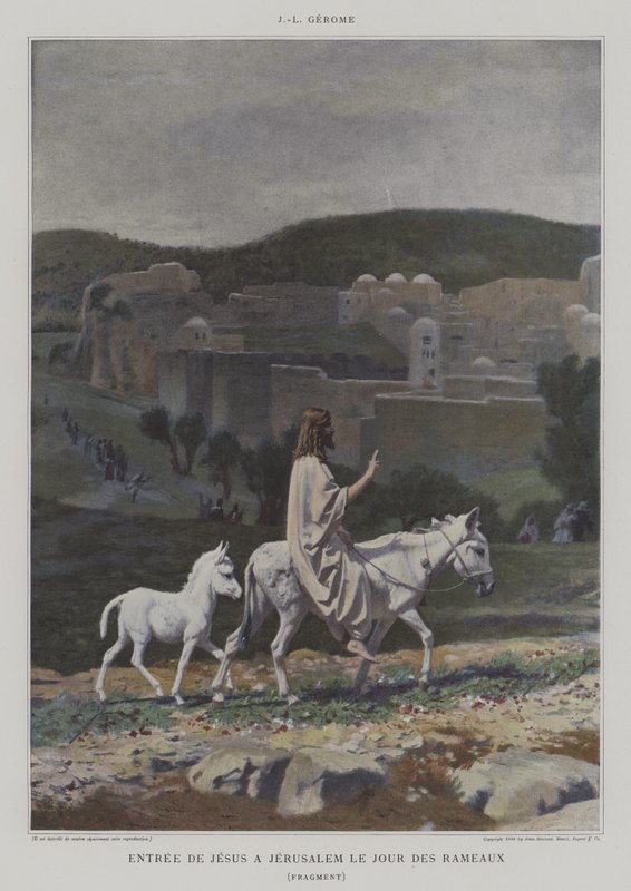 (Detail) Christ Entering Jerusalem on Palm Sunday by after Jean Leon Gerome