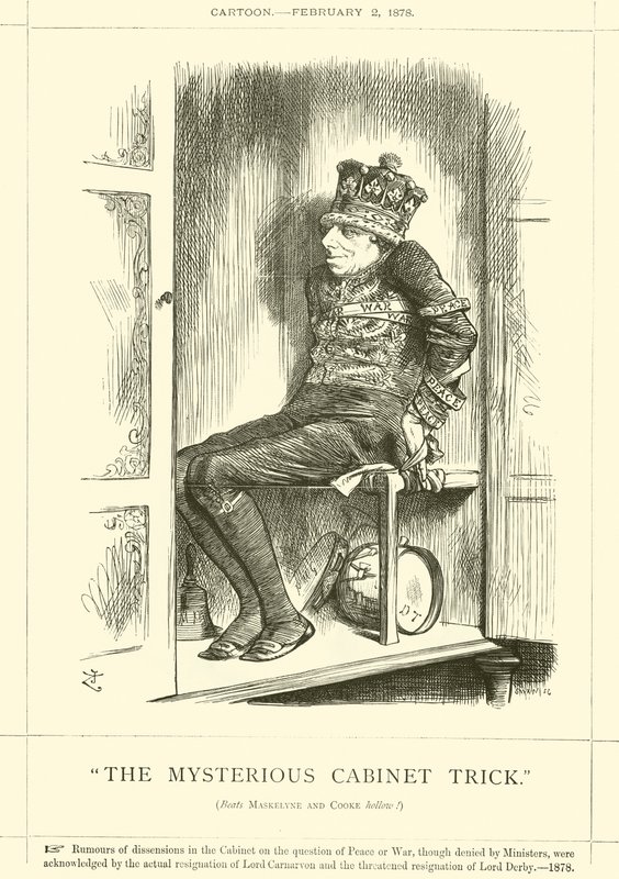 The Mysterious Cabinet Trick by after John Tenniel