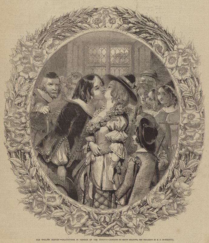 Old English Custom, Salutations in Honour of the Trinity by after Joseph Kenny Meadows