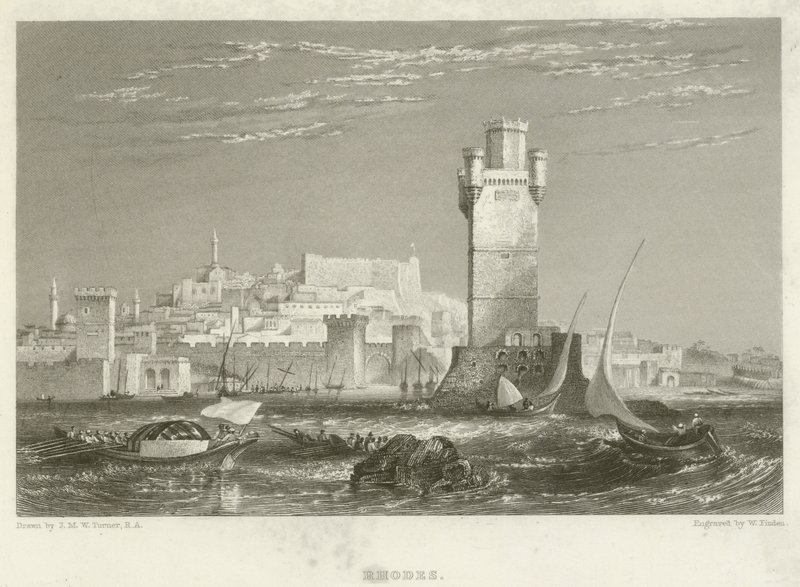 Rhodes by after Joseph Mallord William Turner