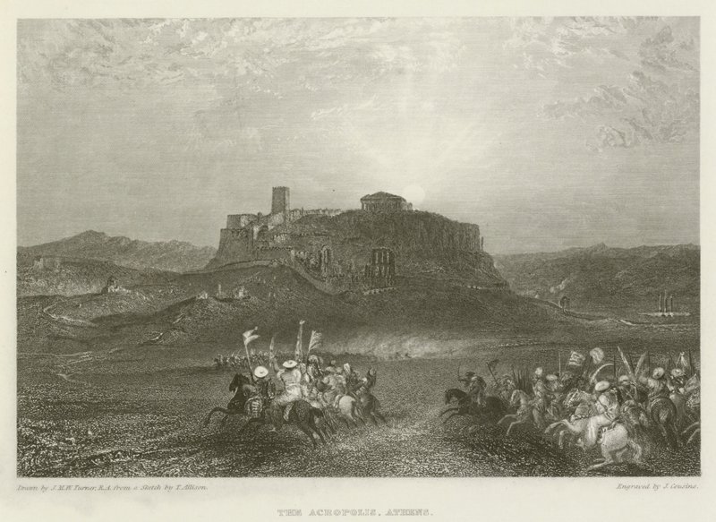 The Acropolis, Athens by after Joseph Mallord William Turner