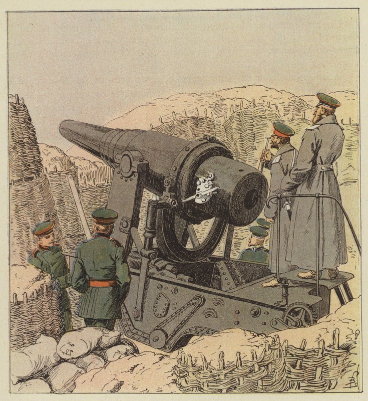 Russian 9-Inch Coastal Cannon by after Louis Charles Bombled