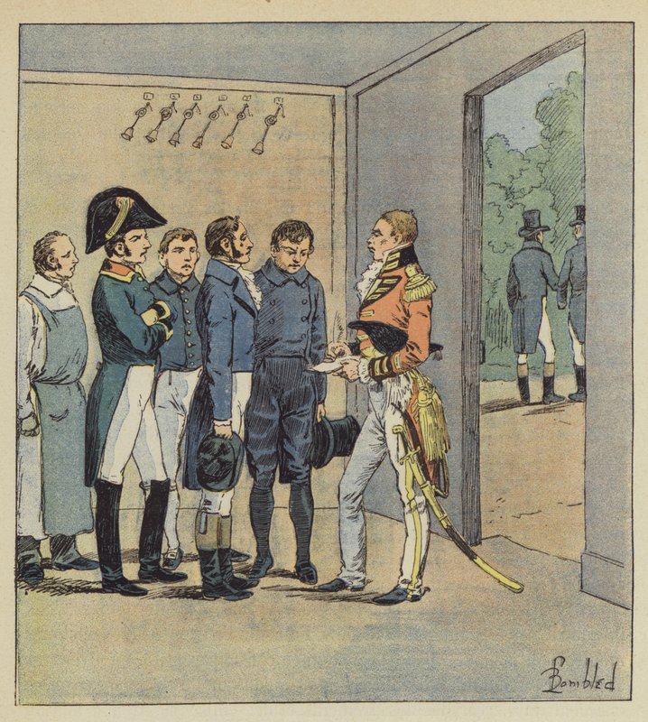 Hudson Lowe interrogates Napoleon